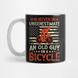 Never Underestimate A Old man With A Bicycle Mug